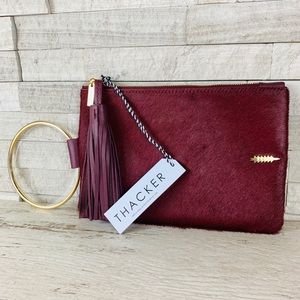 Thacker Nolita NWT Clutch Cardinal/Gold $108